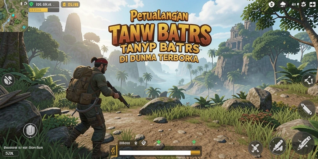 Screenshot menunjukkan gameplay intens dan eksplorasi dunia terbuka.