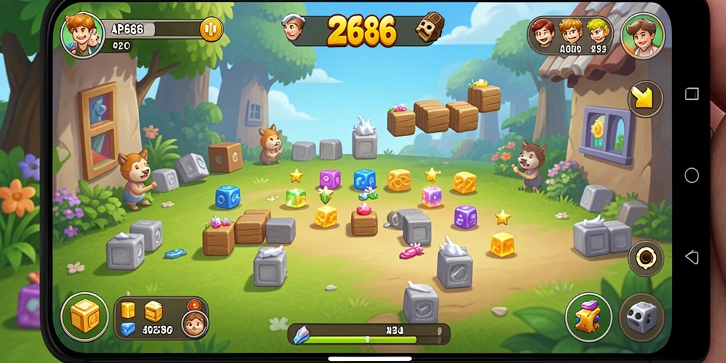 Tangkapan layar gameplay AP686 yang menampilkan teka-teki menarik.