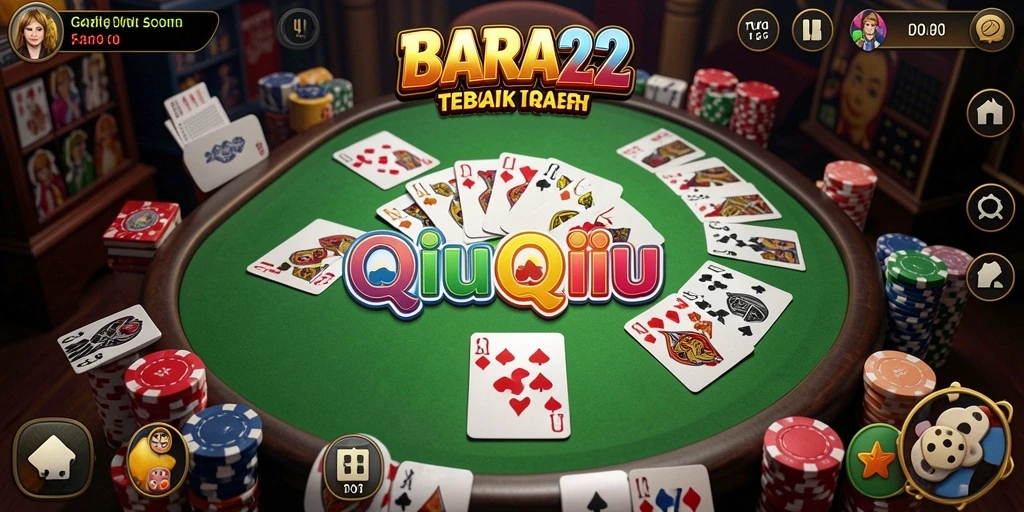 Tangkapan layar dari gameplay seru BARA22 QiuQiu.