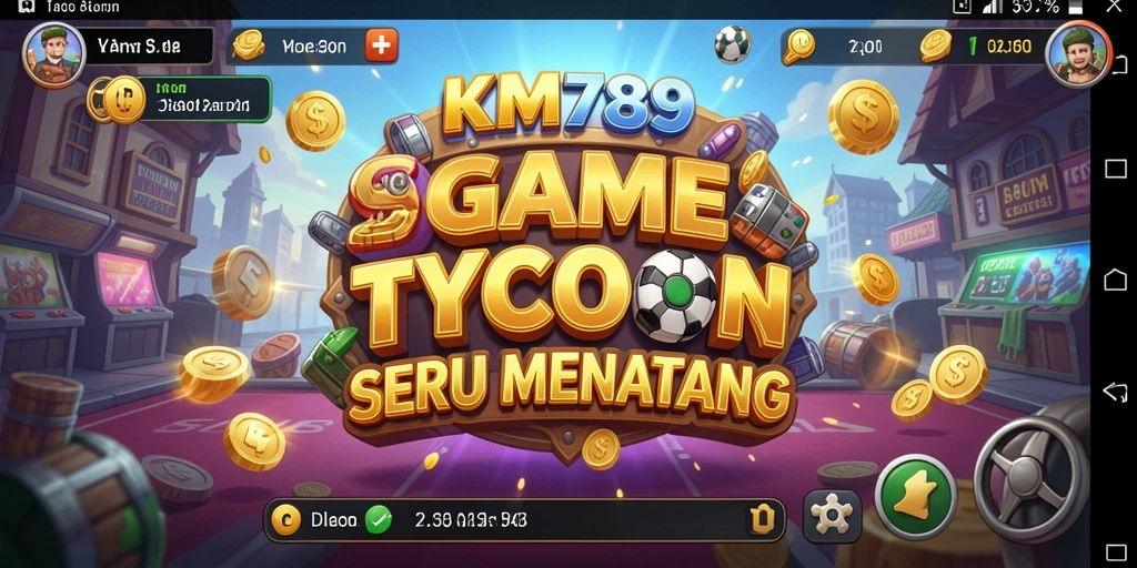Tangkapan layar menunjukkan pemain membangun bisnis mereka dalam game Tycoon.