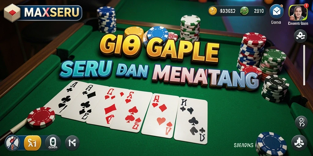 Screenshot gameplay <strong>MAXSERU</strong> menampilkan aksi seru dalam permainan Gaple.