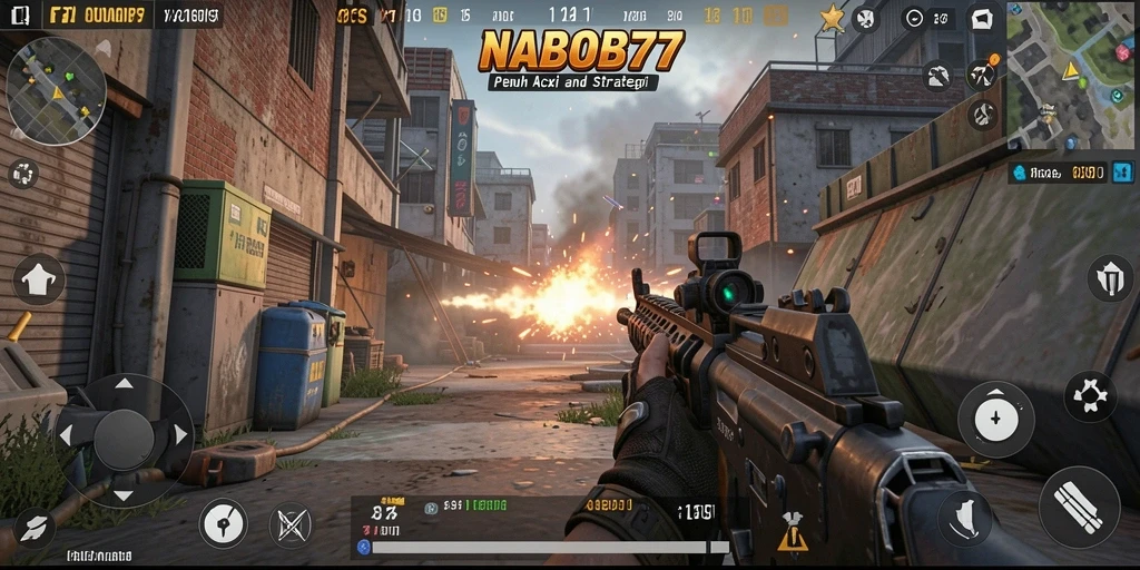 Tampilan gameplay menarik dari NABOB77 dengan aksi FPS yang mendebarkan.