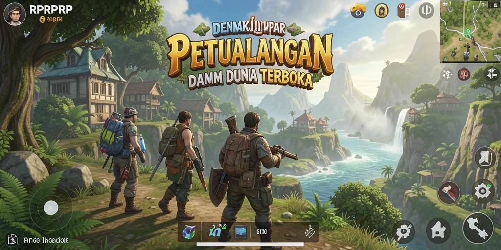 Screenshot gameplay RPRPRP menampilkan petualangan eksplorasi yang mendalam.