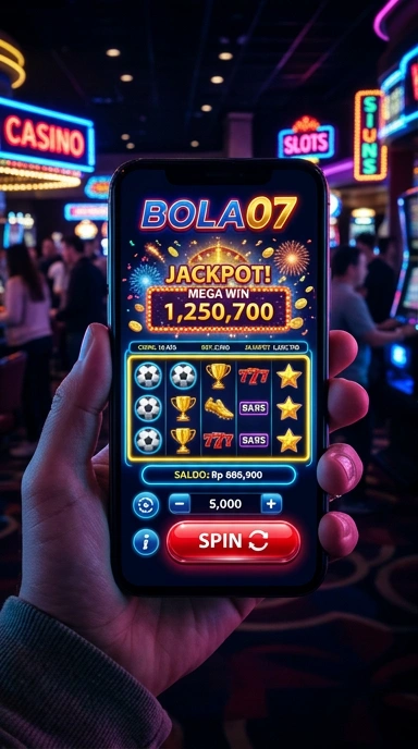 Tampilan antarmuka utama aplikasi bola07 yang user-friendly.